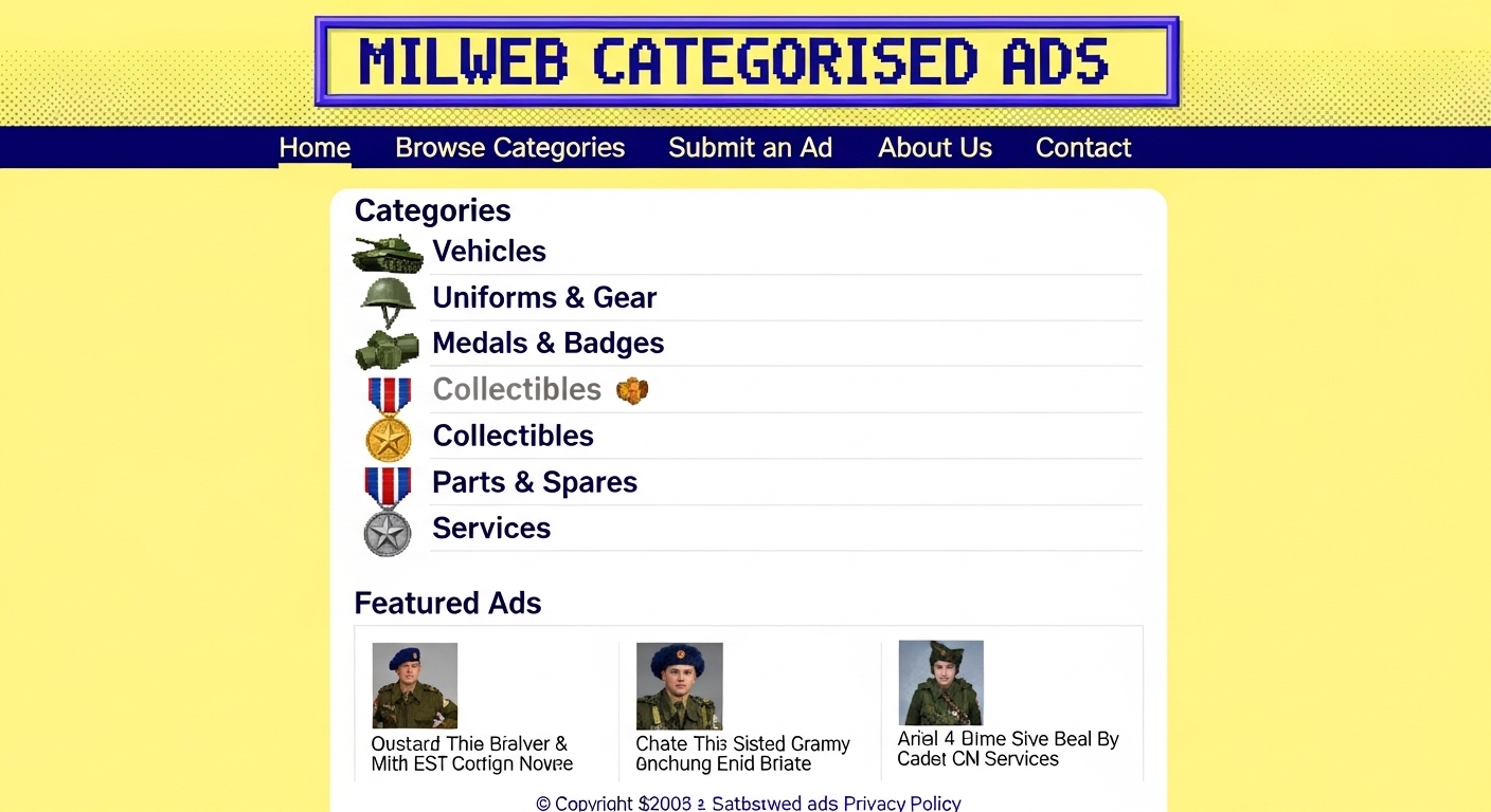 MILWEB CATEGORISED ADS